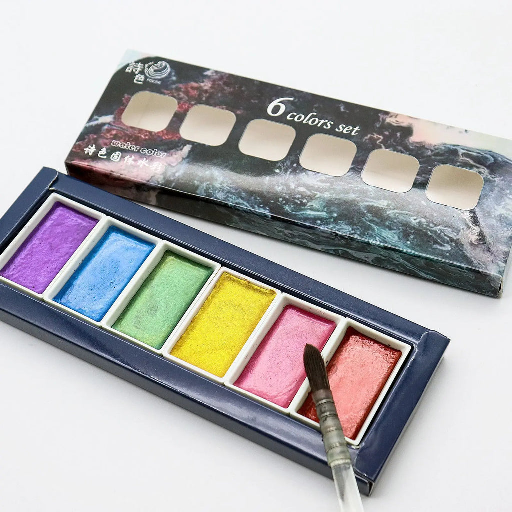 6 colors set, Watercolor Paint