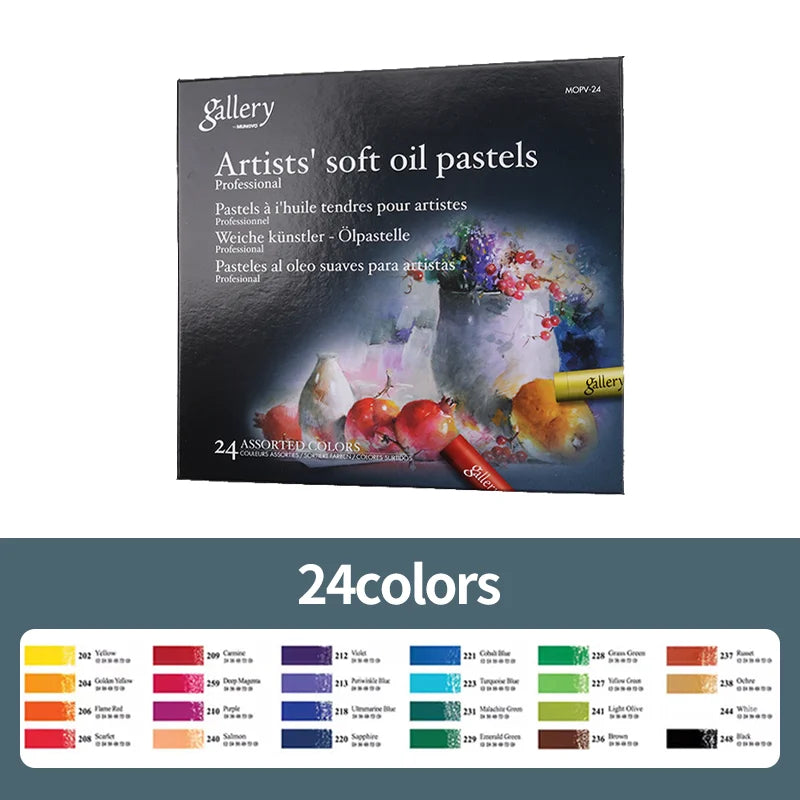 24/48Colors Gallery Artist's Soft Oil Pastel