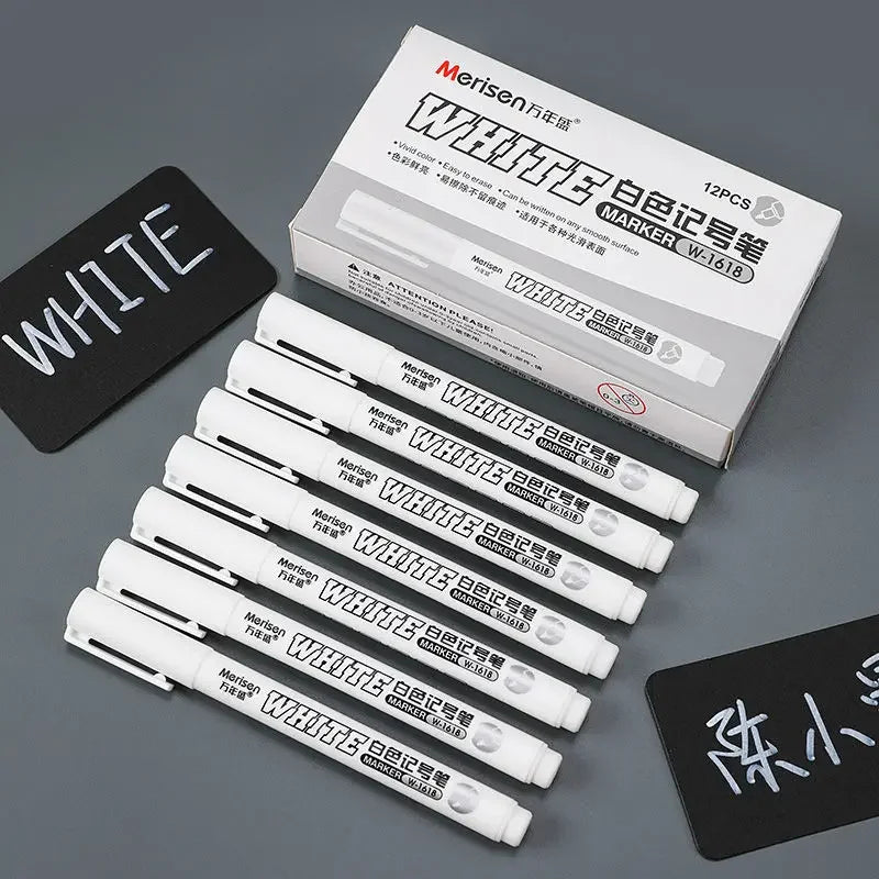 1/2/3/4/5Pcs White Marker Pens 2.0mm
