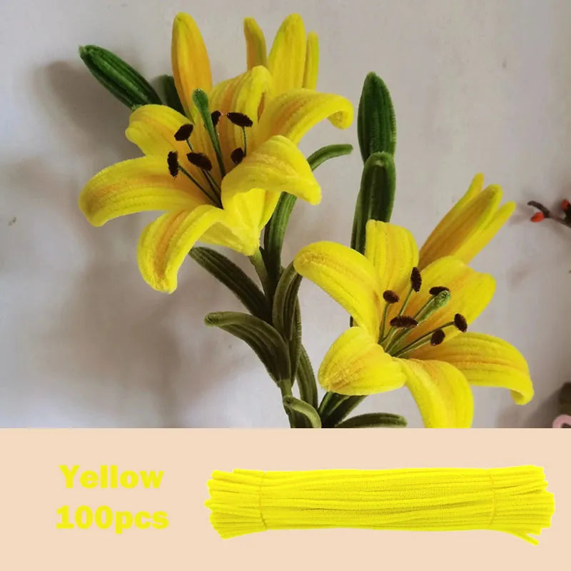100pcs Colorful Chenille Stems
