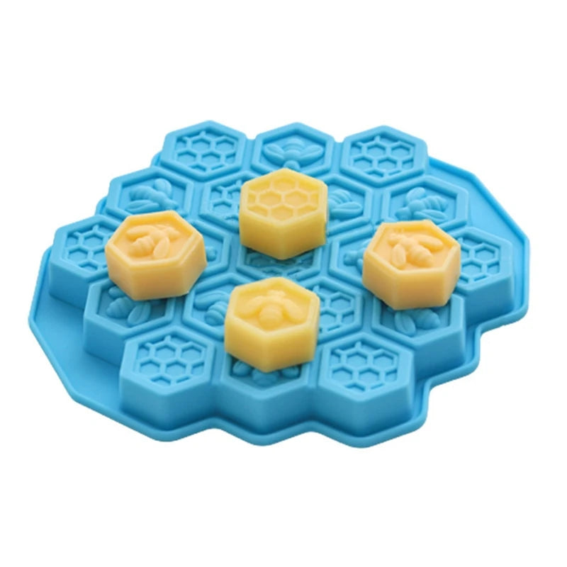 3D 16 Cells Bee Honeycomb Shaped Silicone Soap Mold