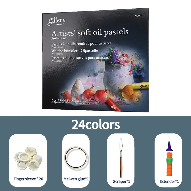 24/48Colors Gallery Artist's Soft Oil Pastel