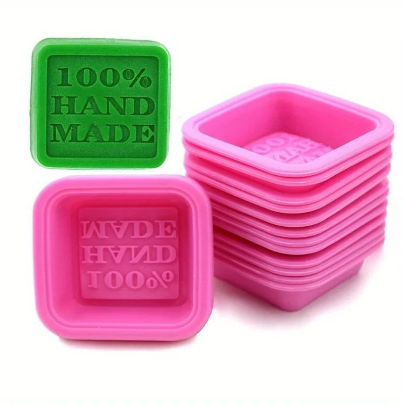 2pcs Pan "100% Hand Made" Silicone Soap Making Mold