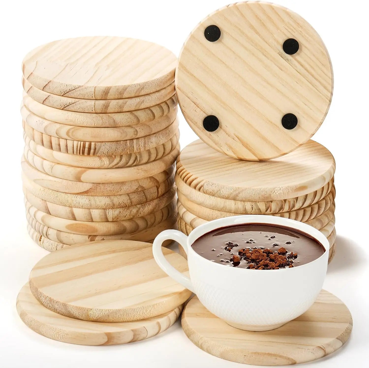 Blank Round Wood Coasters
