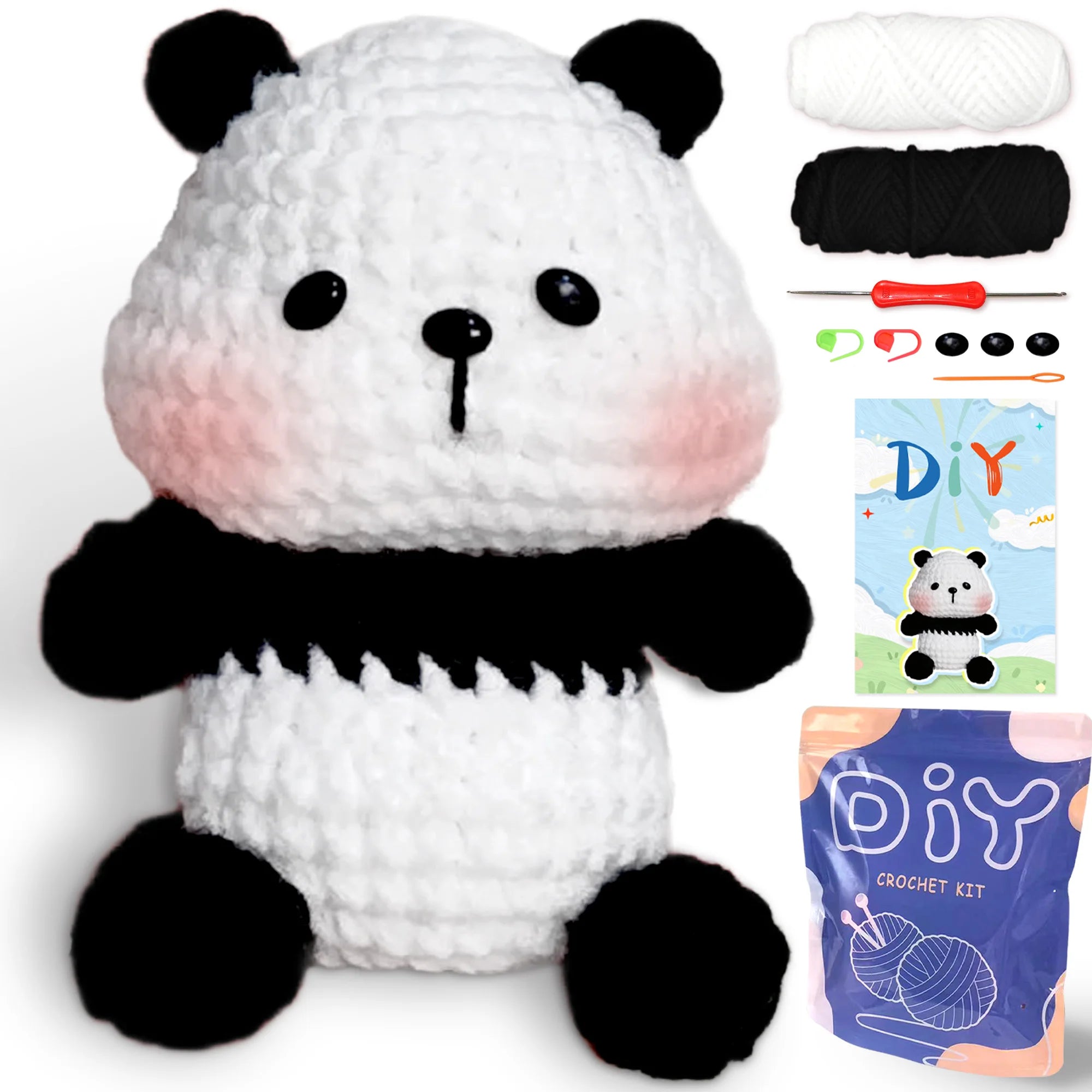 1pc Panda Handmade Crochet Kit
