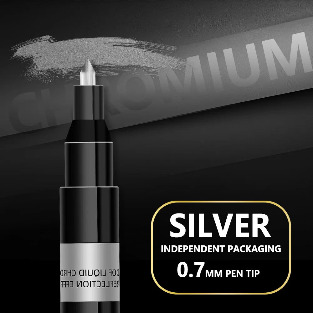 1Pcs Chrome Mirror Marker Pen
