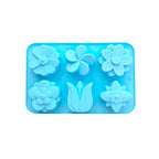 6 Holes Rose Flower Handmade Silicone Mold