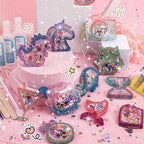 Kids DIY Crystal Glue Key Chain Art