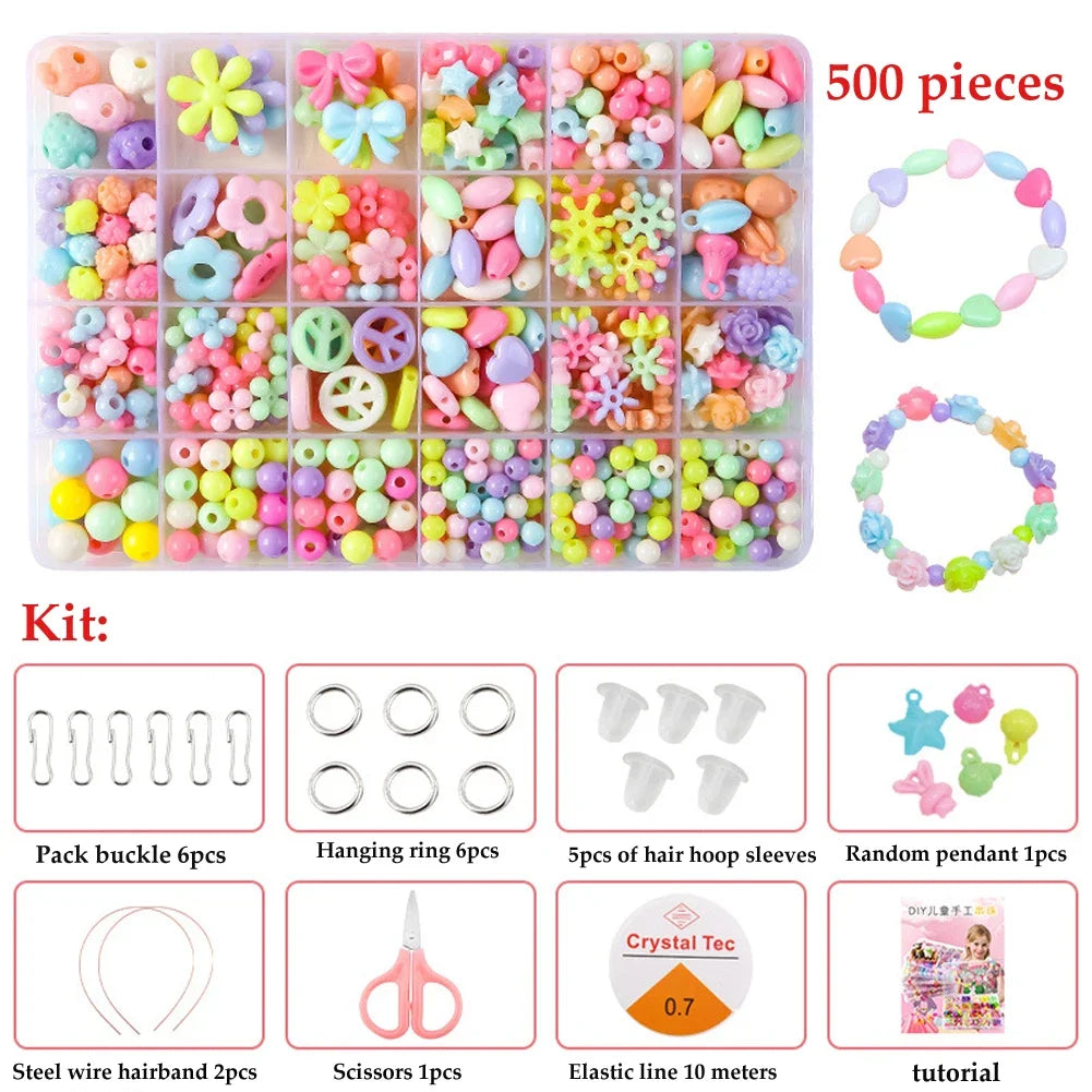 500pcs DIY Handmade Beaded Jewelry Making Kit
