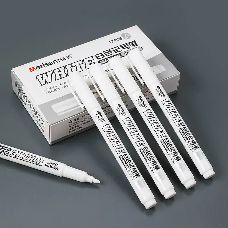 1/2/3/4/5Pcs White Marker Pens 2.0mm