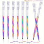 6/18Pcs Rainbow Gel Pens Color Changing