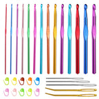 Crochet Knitting Set with Yarn and Hooks