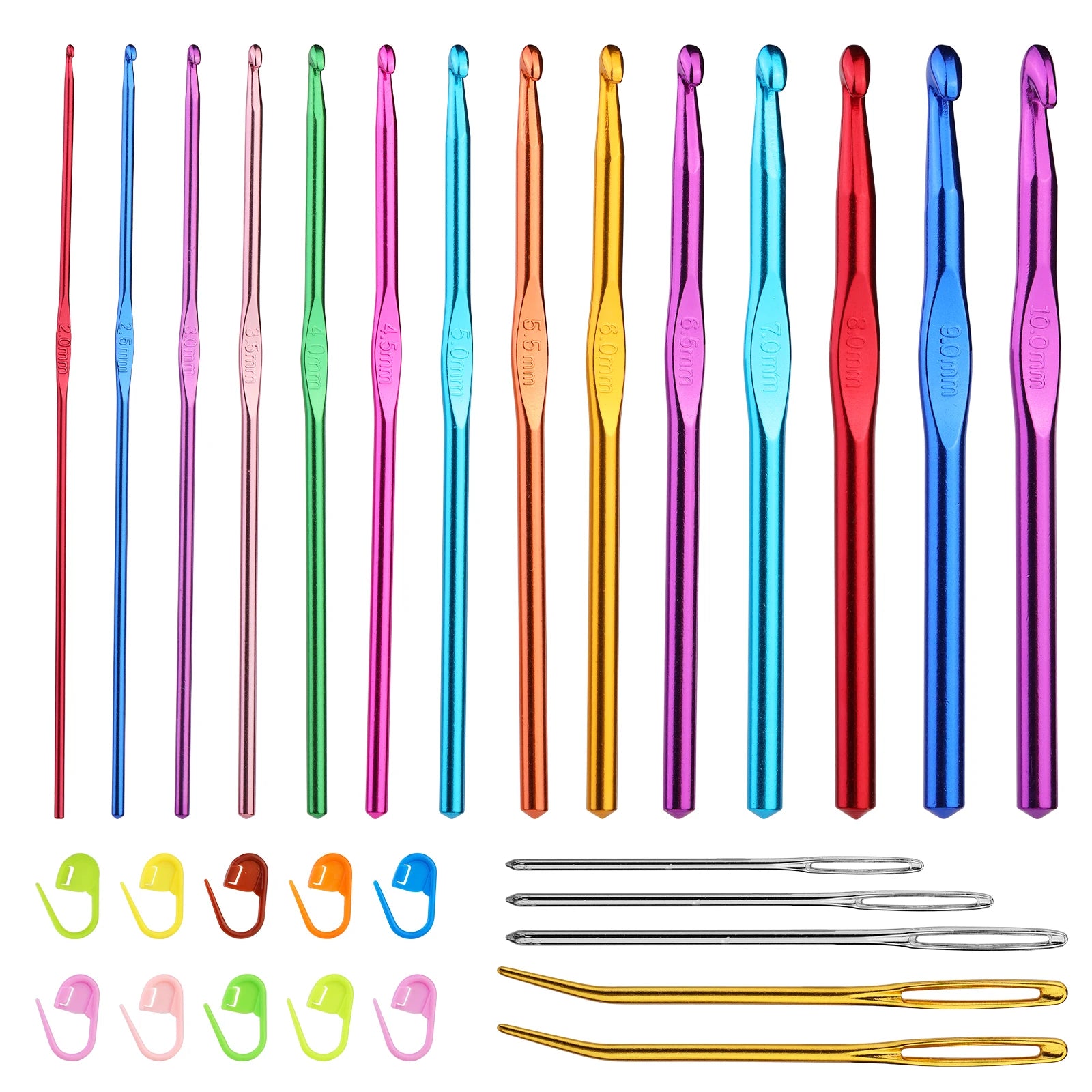 Crochet Knitting Set with Yarn and Hooks