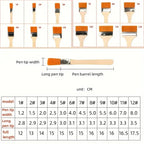 12pcs/set Memory Nylon Paint Brush Set