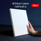 5pcs White Blank Square Artist Canvas