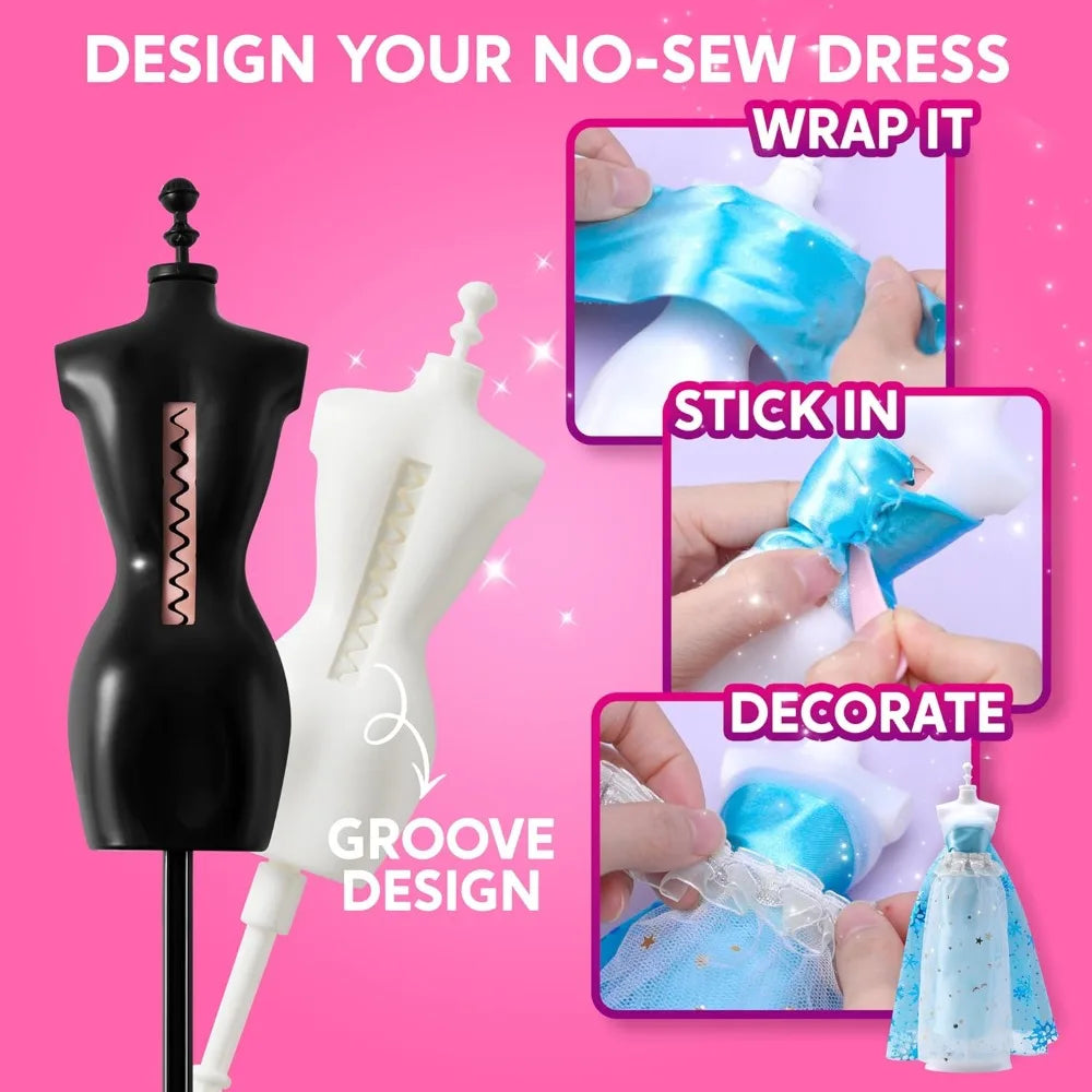 400+PCS Fashion Design Sewing Crafts Kit with 3 Mannequins