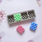 4 Holes Massage Square Silicone Soap Mold
