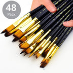 12/48pcs Professional Artist Paint Brush Set