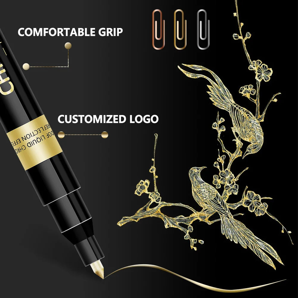 1Pcs Chrome Mirror Marker Pen