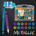 12 Colors Metallic Markers Pens