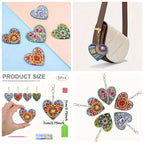 6pcs/Set Diamond Art Keychain Kit