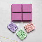 4-Chamber 3D Handmade Flower Pattern Silicone Mold