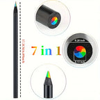 12PCS Colorful Rainbow Pencil