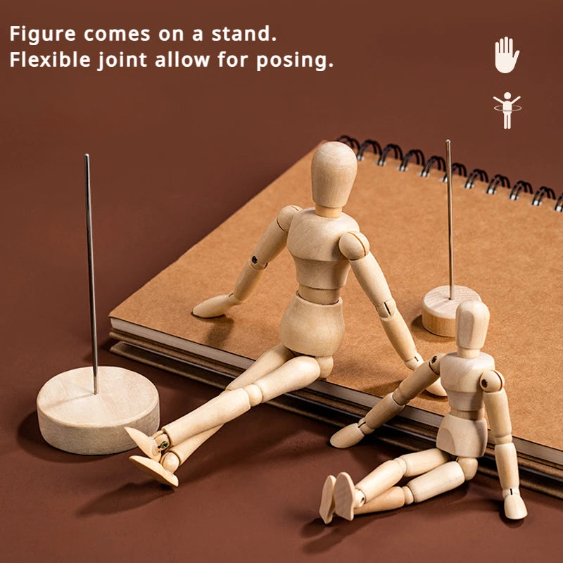 5.5/8/12 inch Artists Wooden Mannequin