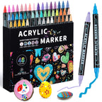 12/24/36/48 Colors Dual Tip Acrylic Paint Pens