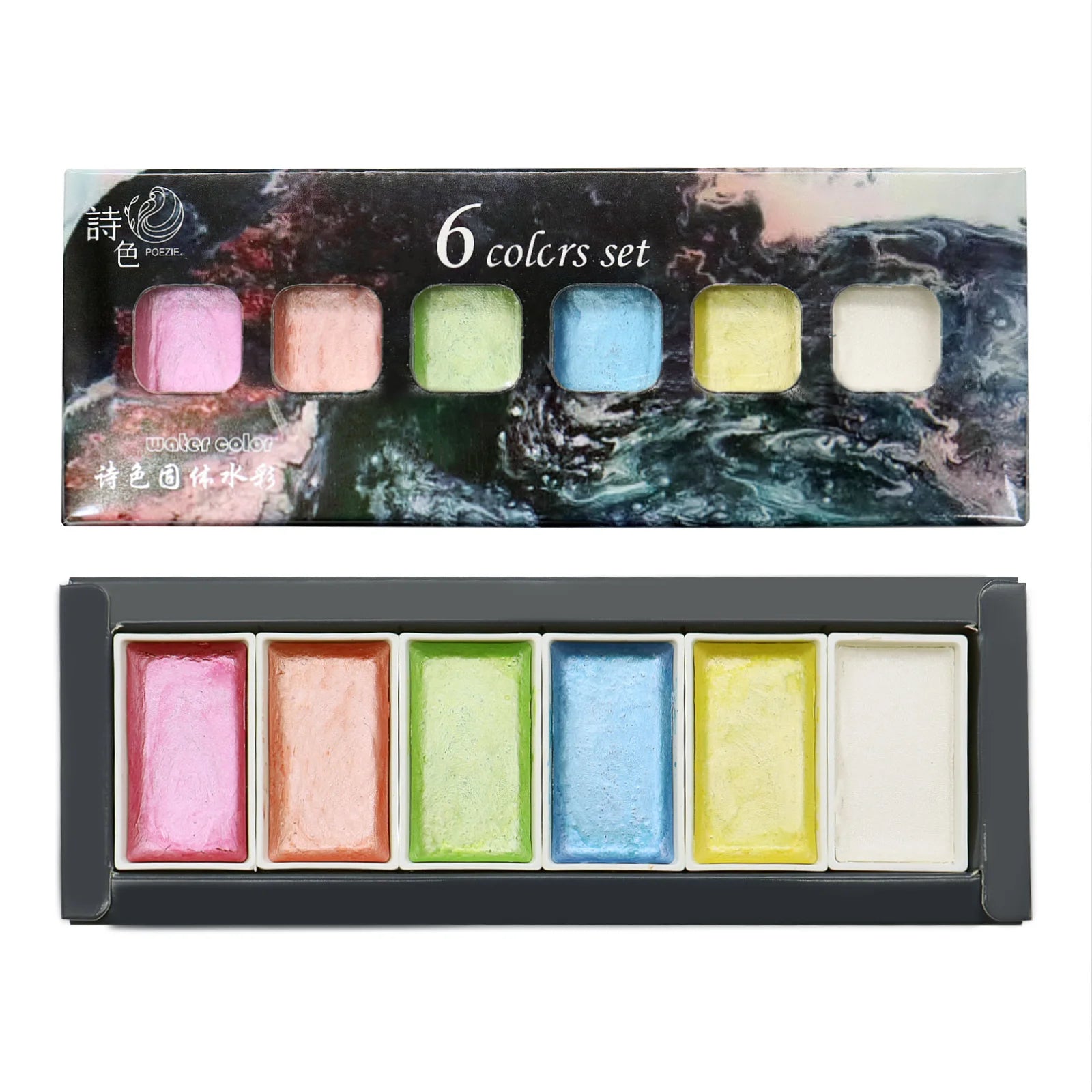 6 colors set, Watercolor Paint