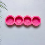 3D Handmade Silicone Soap Mold 4 Types Flower Soap Making Mould DIY Circular Shape Soaps Craft Tools Round Mooncake Mold