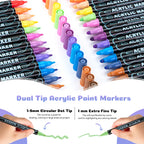12/24/36/48 Colors Dual Tip Acrylic Paint Pens