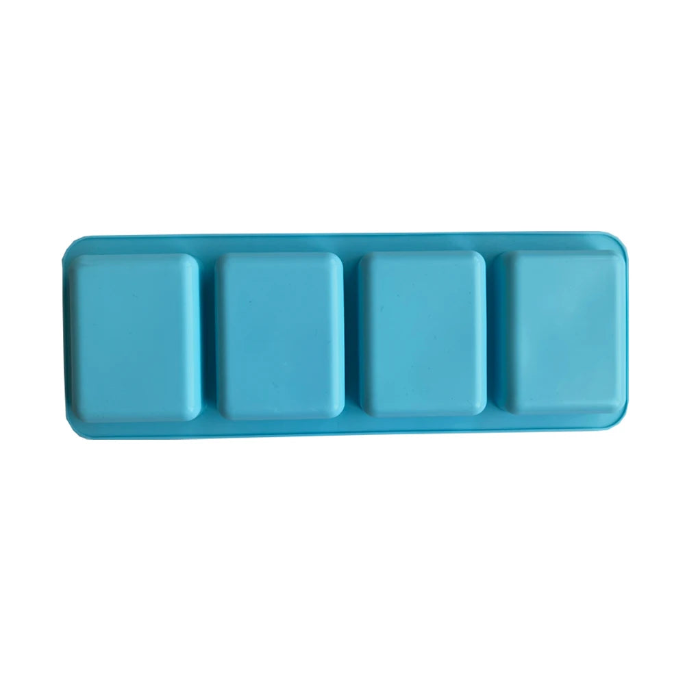 Silicone Soap Mold 4 Holes Oval Round Square DIY Soap Making Mould Homemade Mould Decoration Wax Candle Cake Tools