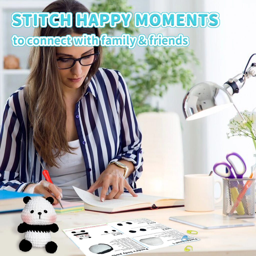 1pc Panda Handmade Crochet Kit