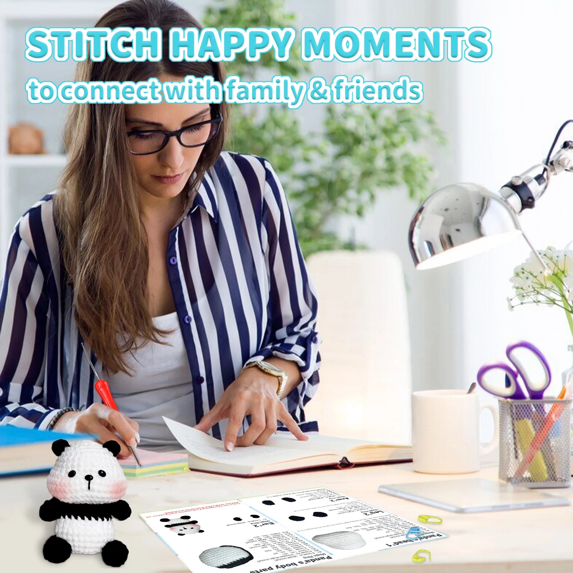 1pc Panda Handmade Crochet Kit