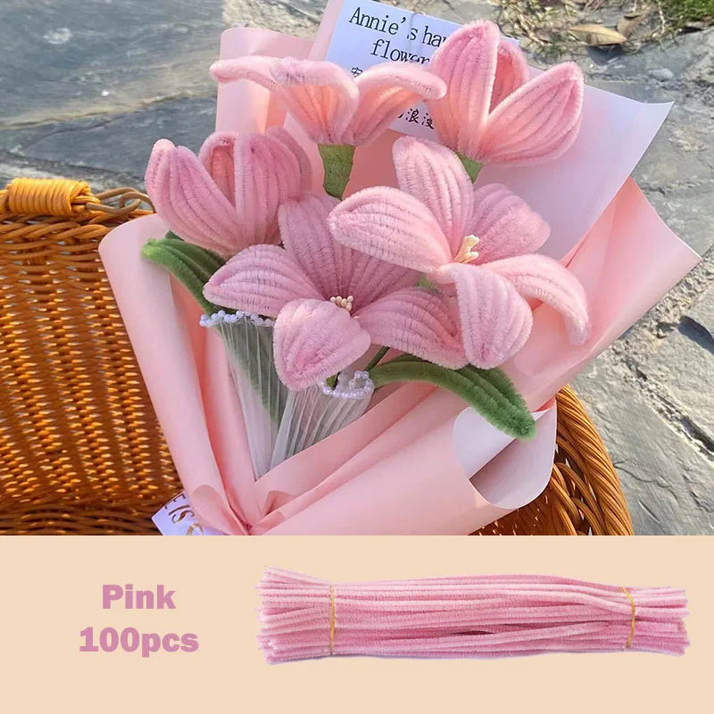 100pcs Colorful Chenille Stems