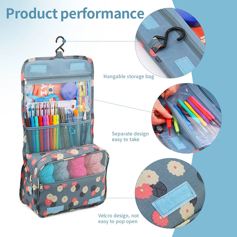 Knitting Crochet Hook Set with Bag