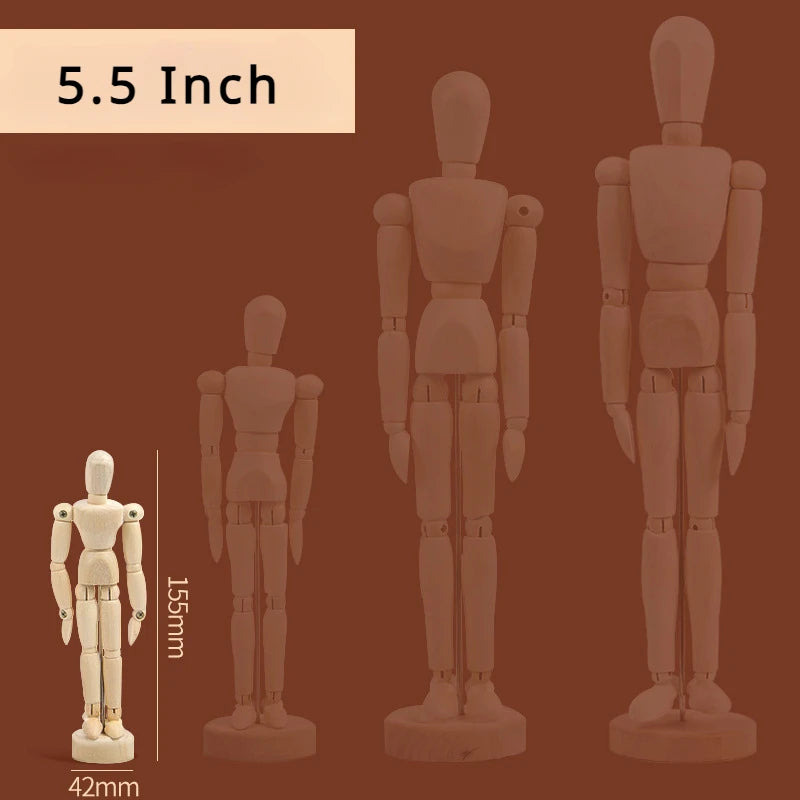 5.5/8/12 inch Artists Wooden Mannequin