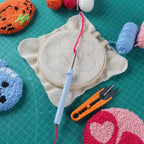 6pcs Cat Punch Needle Embroidery Coaster Set