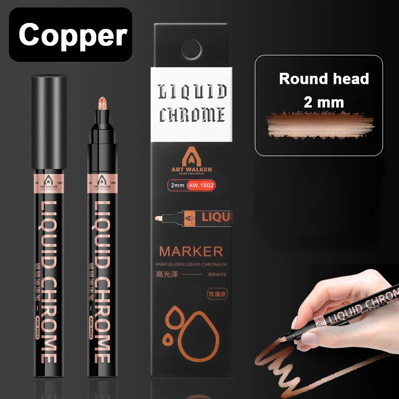 1Pcs Chrome Mirror Marker Pen
