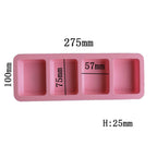 Silicone Soap Mold 4 Holes Oval Round Square DIY Soap Making Mould Homemade Mould Decoration Wax Candle Cake Tools