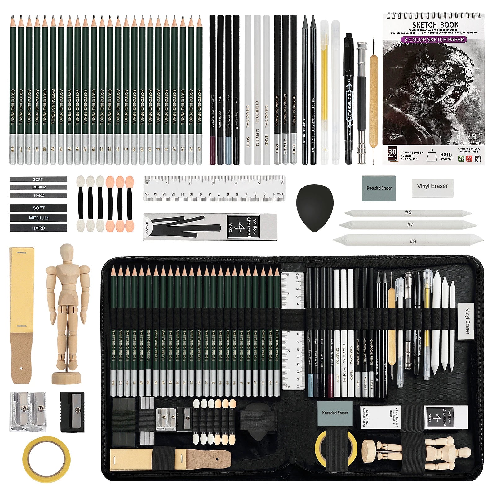 70 Pcs  Sketching Kit