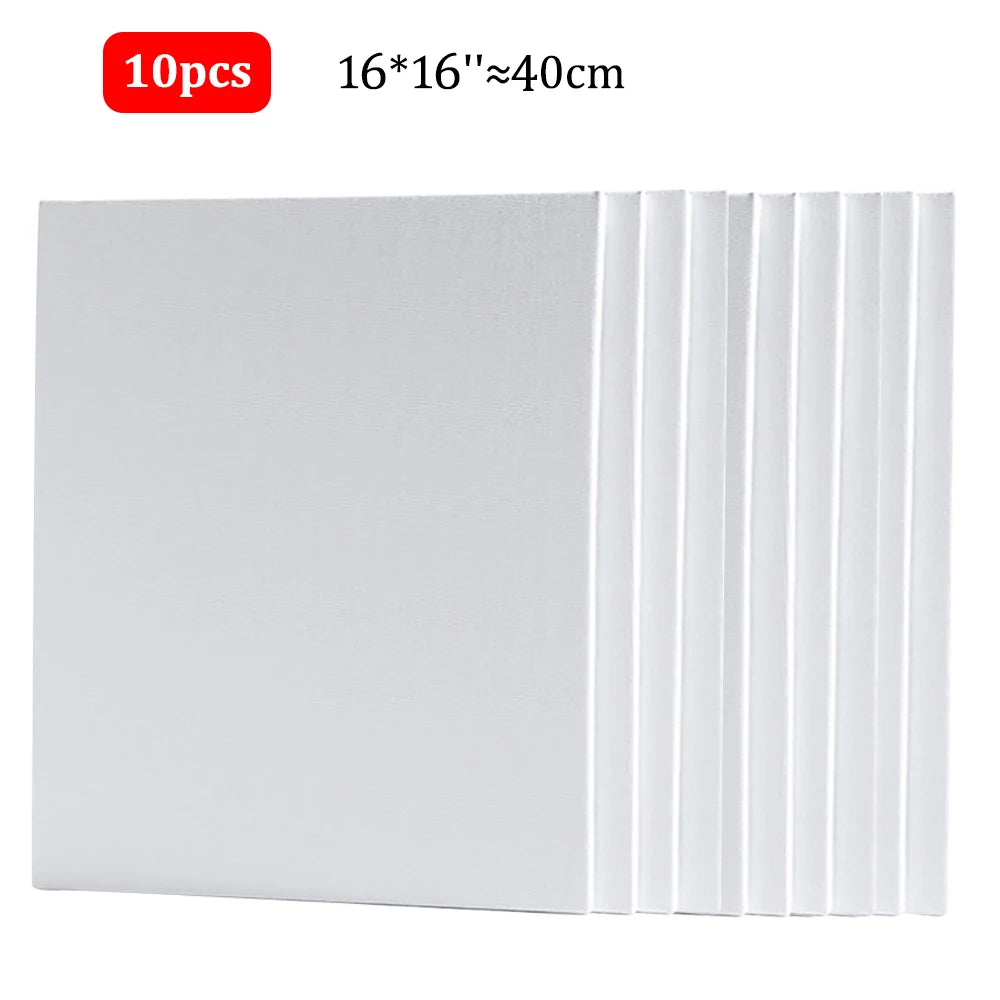 10 Pcs Blank Canvas Board