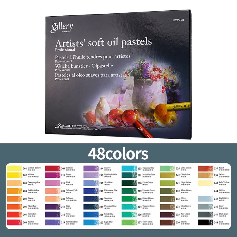 24/48Colors Gallery Artist's Soft Oil Pastel