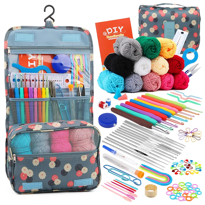 Knitting Crochet Hook Set with Bag