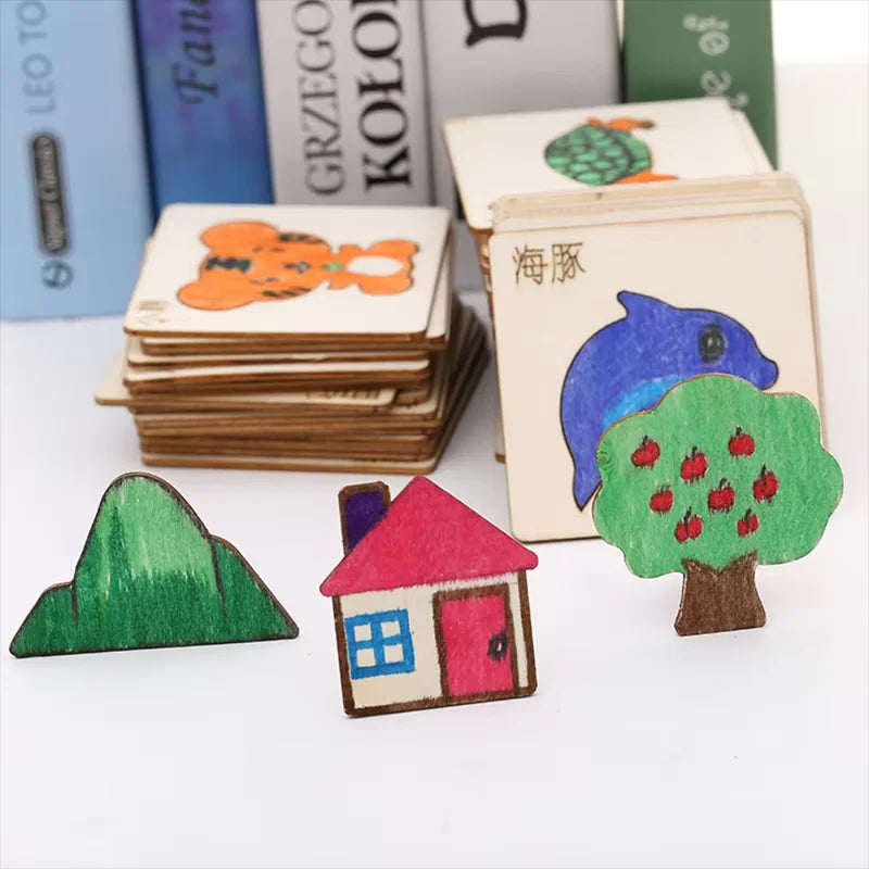10-20pcs Wooden Drawing Stencils
