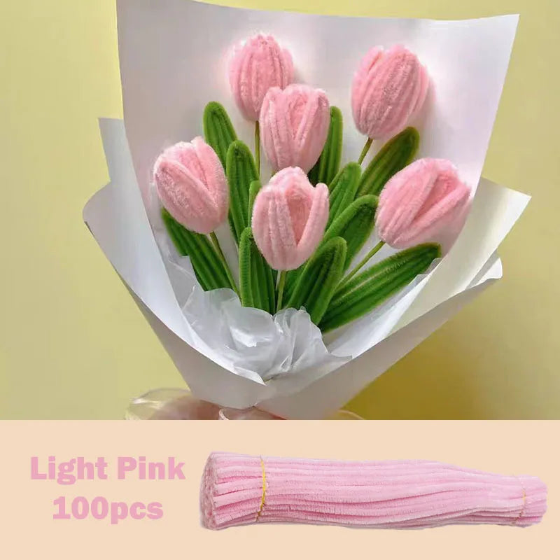 100pcs Colorful Chenille Stems