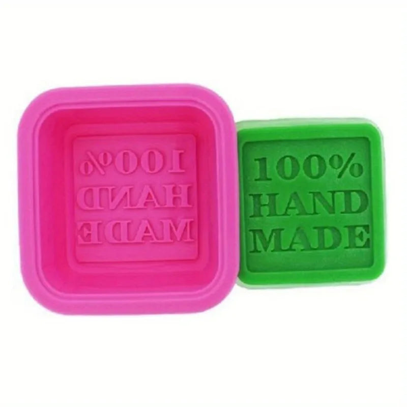 2pcs Pan "100% Hand Made" Silicone Soap Making Mold