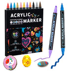 12/24/36/48 Colors Dual Tip Acrylic Paint Pens