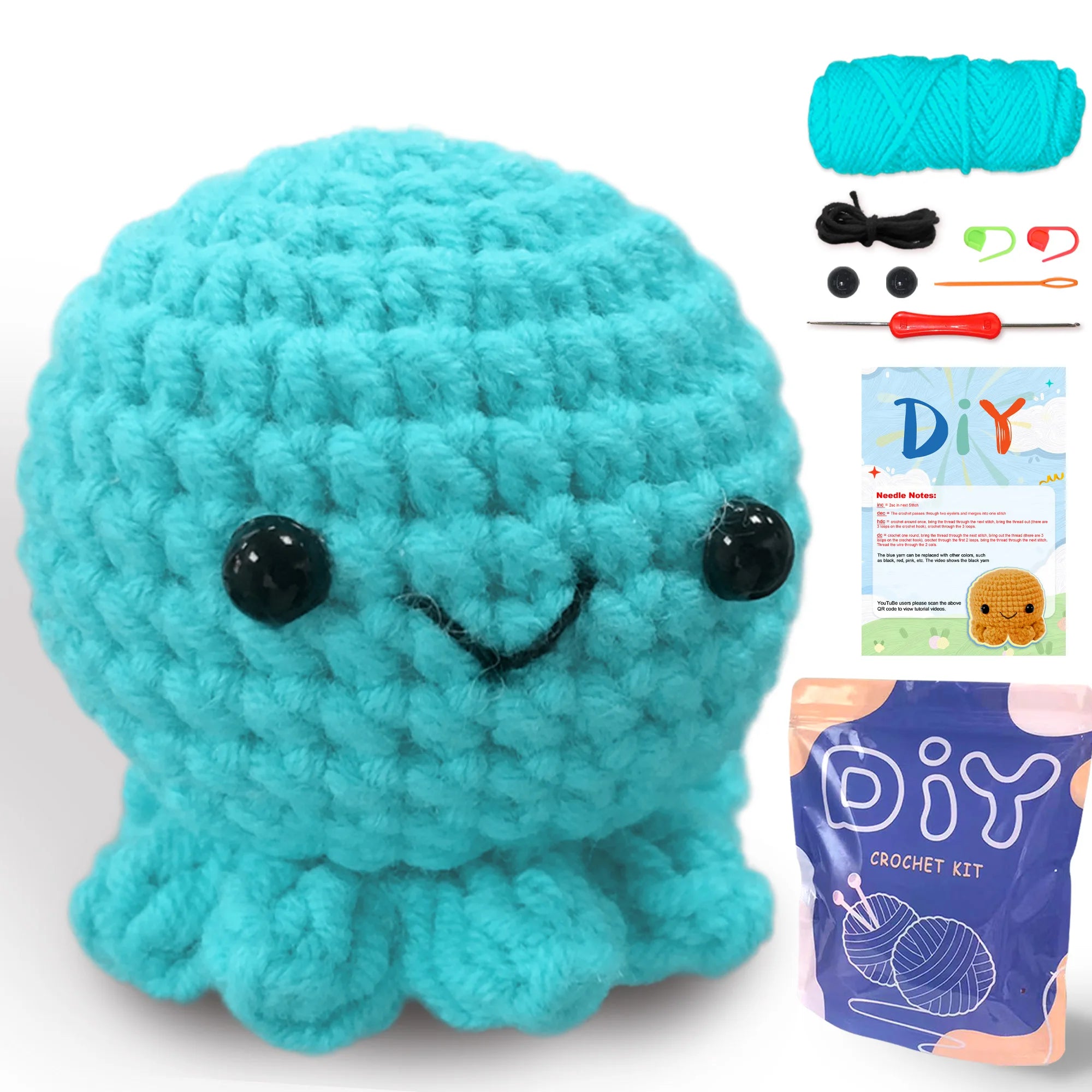 Crochet Kit for Beginners Small Octopus